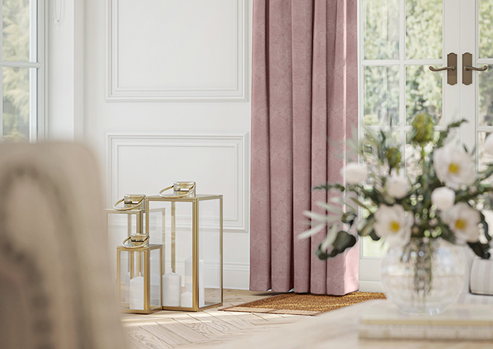 Florence Faux Suede, Petal Pink - Made to Measure Curtains - Image 5